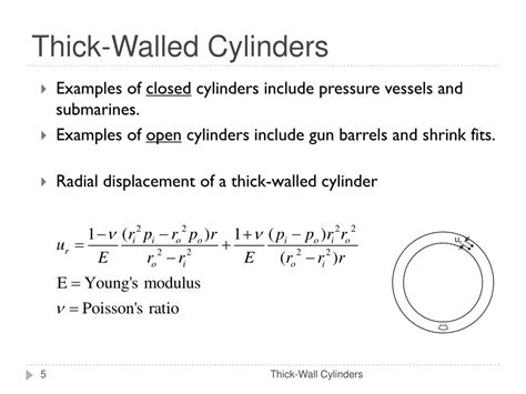 test to see how thick a cylinder wall is|thickness of wall cylinders.